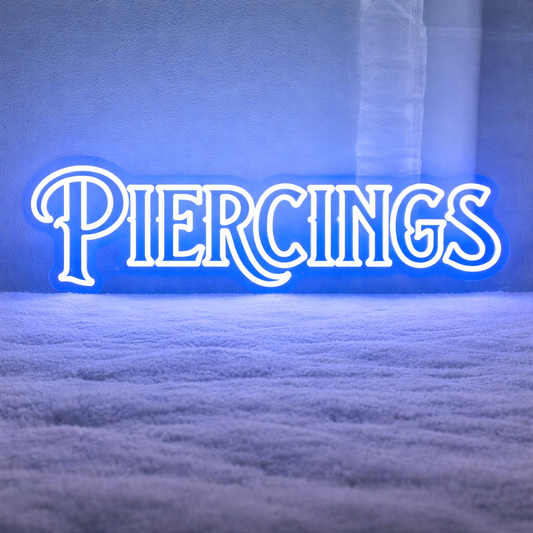 Piercing Studio LED Neon Sign for Tattoo Shop, Salon & Studio Wall Decor