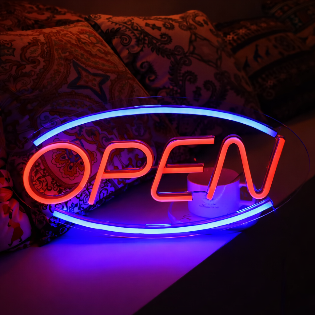 Open Neon Sign for Business Shop Window LED Light