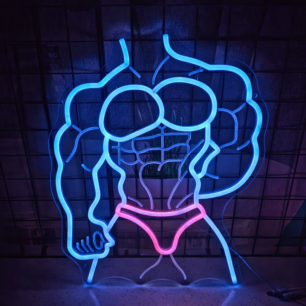 Bodybuilder LED Neon Sign Muscle Gym Neon Light for Fitness Wall Decor