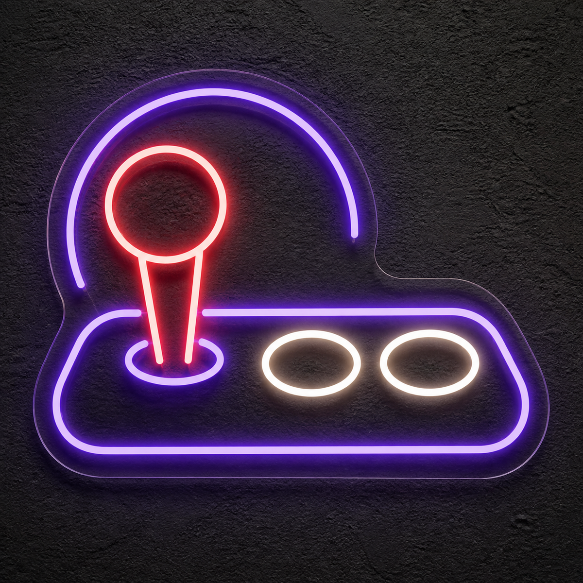 Arcade Joystick LED Neon Sign for Arcade Corners - design reference