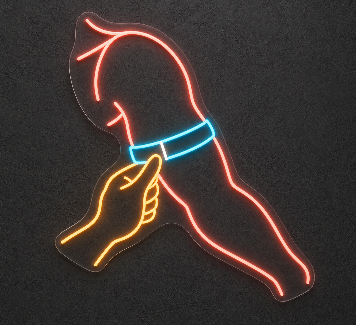Arm Measurement LED Neon Sign for Nutrition Centers - design reference