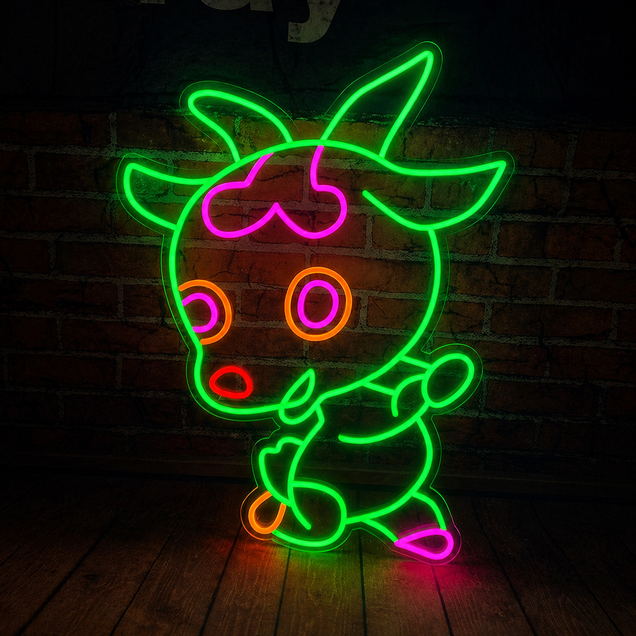 Cute Cow LED Neon Sign Cartoon Animal Neon Light for Kids Room Wall Decor
