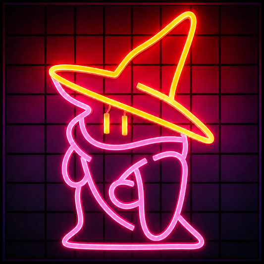 Wizard Ghost LED Neon Sign Cute Halloween Neon Light Wall Decor for Bedroom Party Game Room