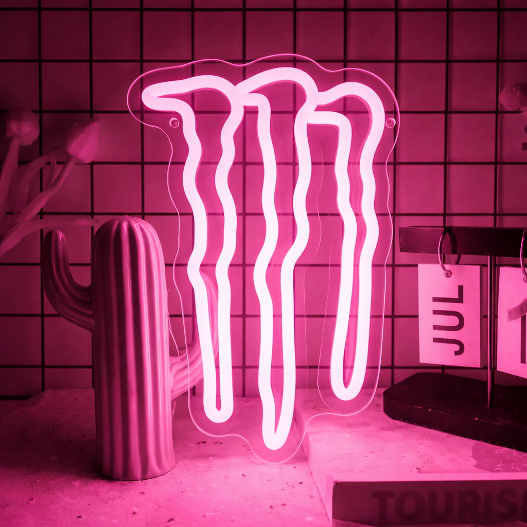 Green Claw Style LED Neon Sign for Gaming Room Bar Wall Decor