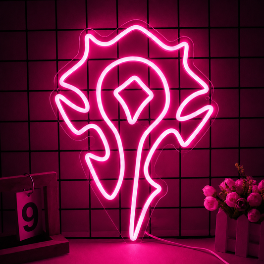Flame Emblem LED Neon Sign Red Yellow Fire Neon Light Wall Decor for Bedroom Game Room