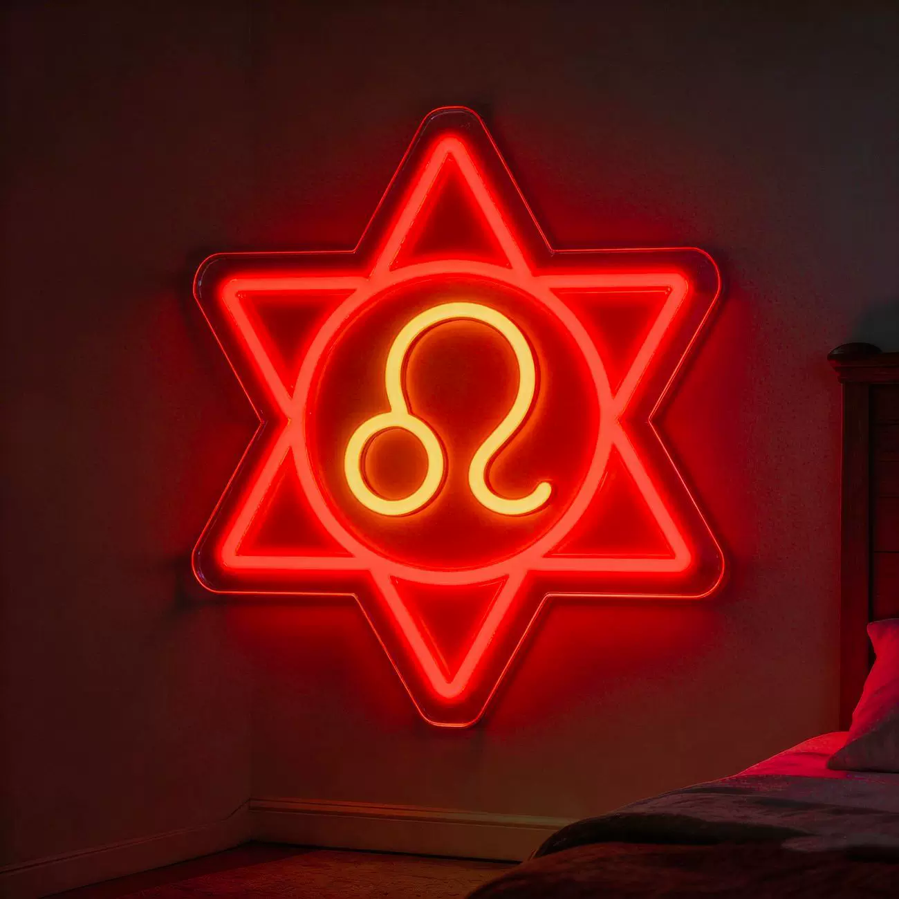 Leo Zodiac LED Neon Sign Astrology Horoscope Neon Light Wall Decor for Bedroom Gaming Room