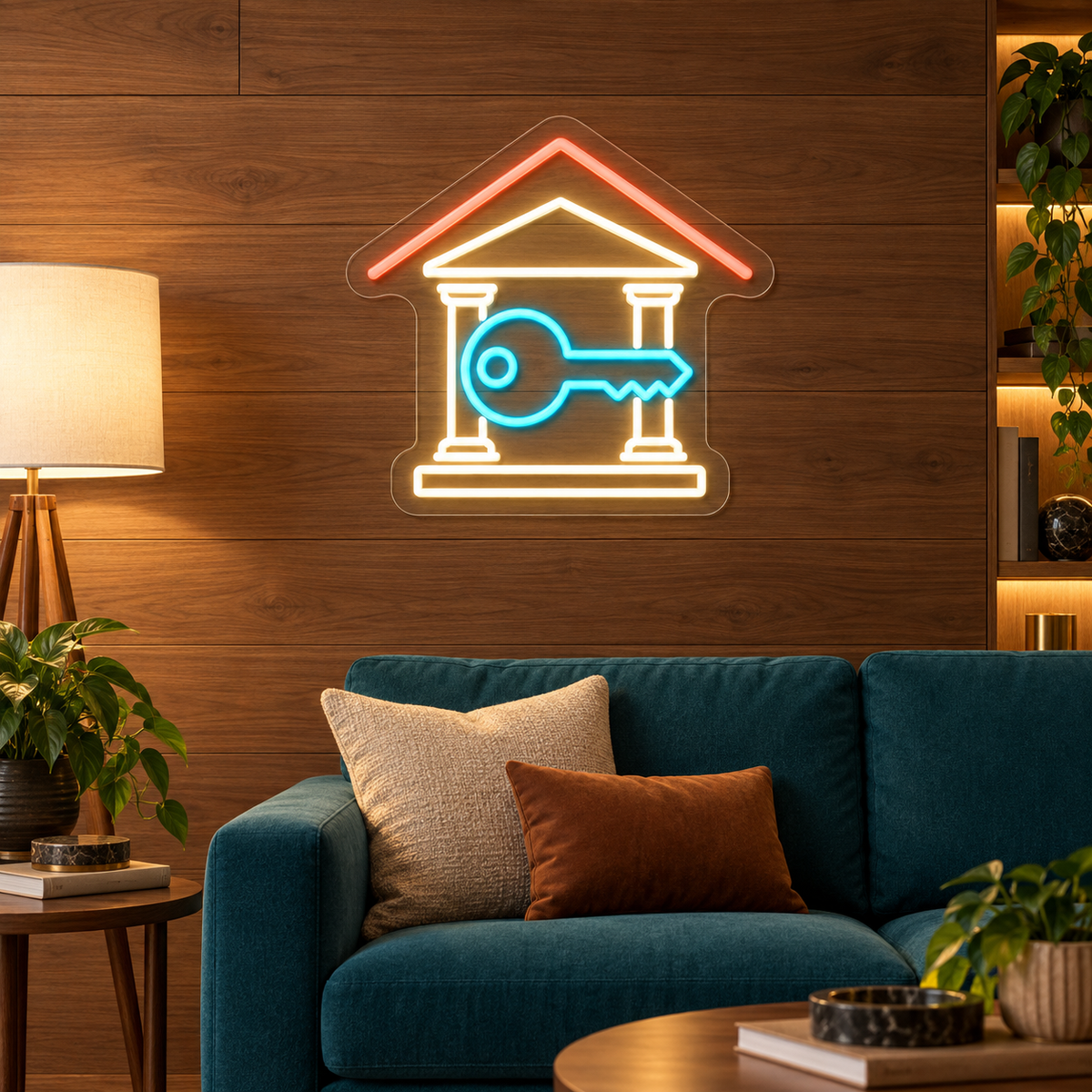 Bank Facade & Key LED Neon Sign for Bank Branches - interior setting