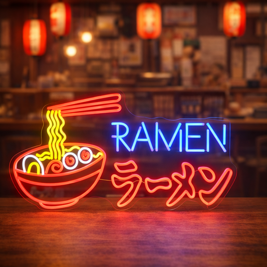 Ramen LED Neon Sign Japanese Ramen Neon Light for Restaurant Bar Wall Decor