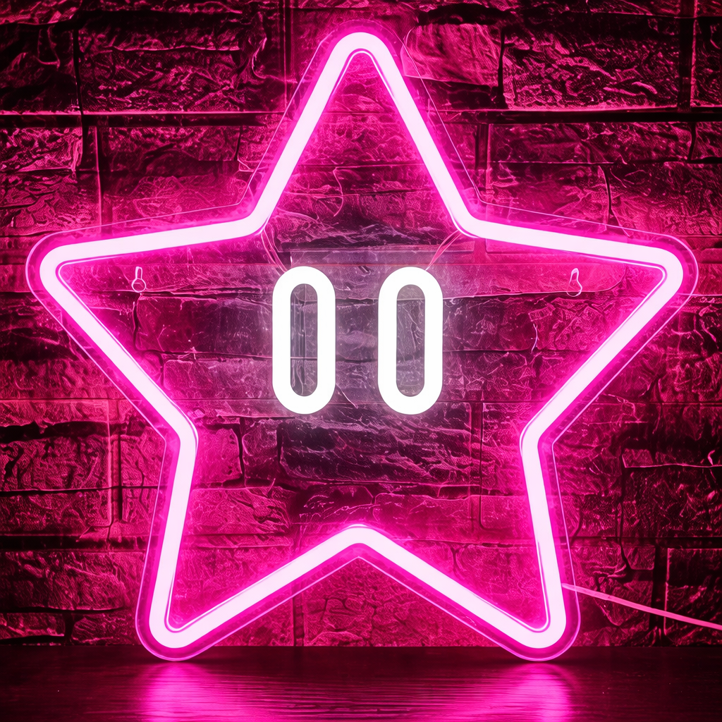 Star LED Neon Sign Wall Decoration Party Light