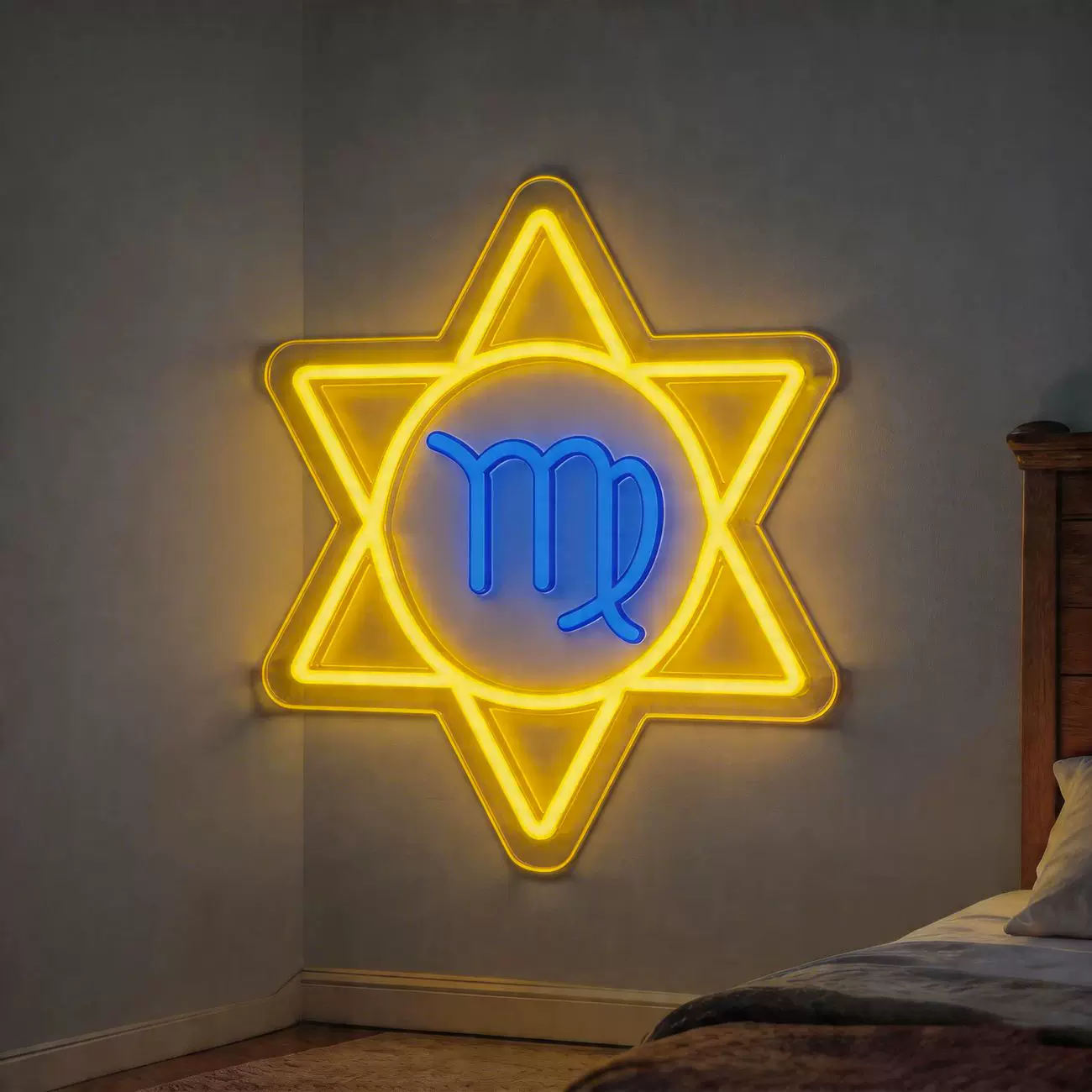 Virgo Zodiac LED Neon Sign Astrology Horoscope Neon Light Wall Decor for Bedroom Gaming Room