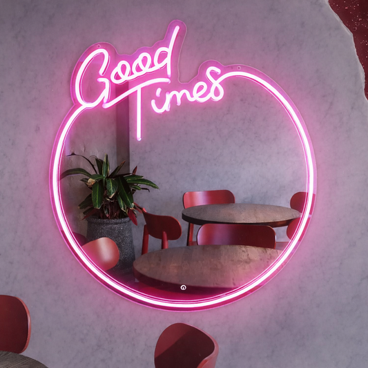“Good Vibes” LED Neon Sign for Bedroom, Lounge & Trendy Decor