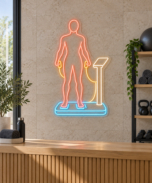Body Assessment LED Neon Sign for Nutrition Centers - interior setting