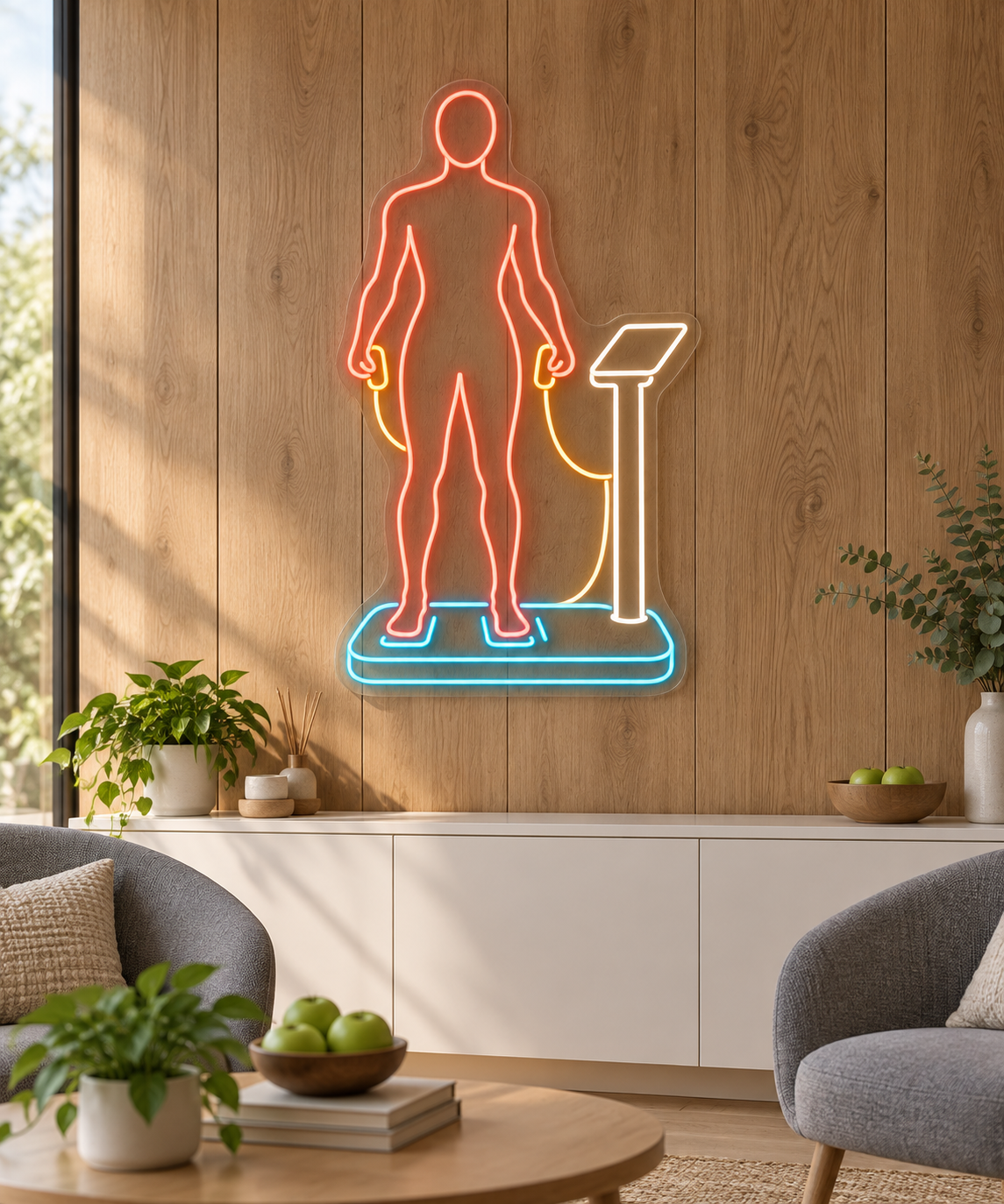Body Assessment LED Neon Sign for Nutrition Centers - interior setting