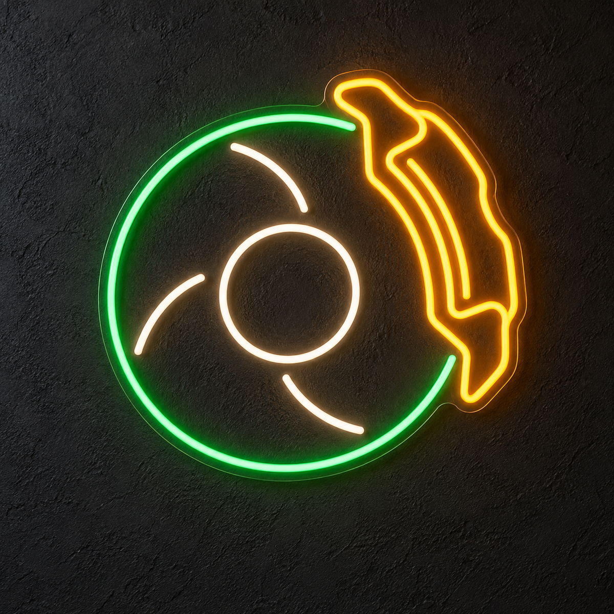Brake Disc and Caliper LED Neon Sign for Auto Parts Shops - design reference