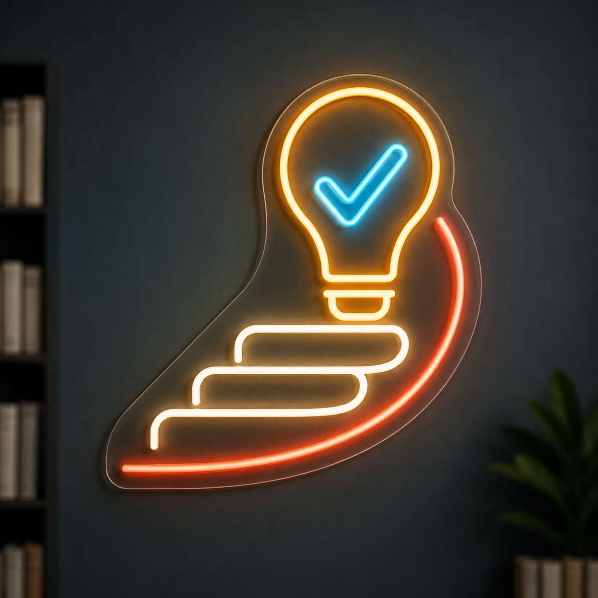 Steps to Bright Ideas LED Neon Sign for Test Prep Centers - design reference