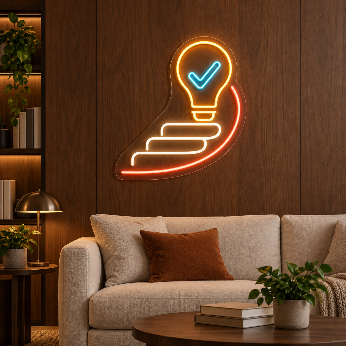 Steps to Bright Ideas LED Neon Sign for Test Prep Centers - interior setting