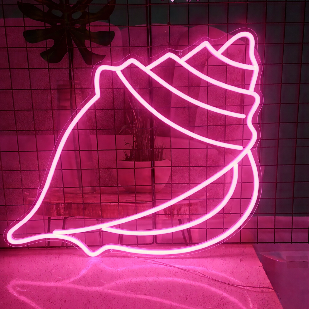 Warm Yellow Minimalist Fish LED Neon Sign for Bar Restaurant Wall Decor