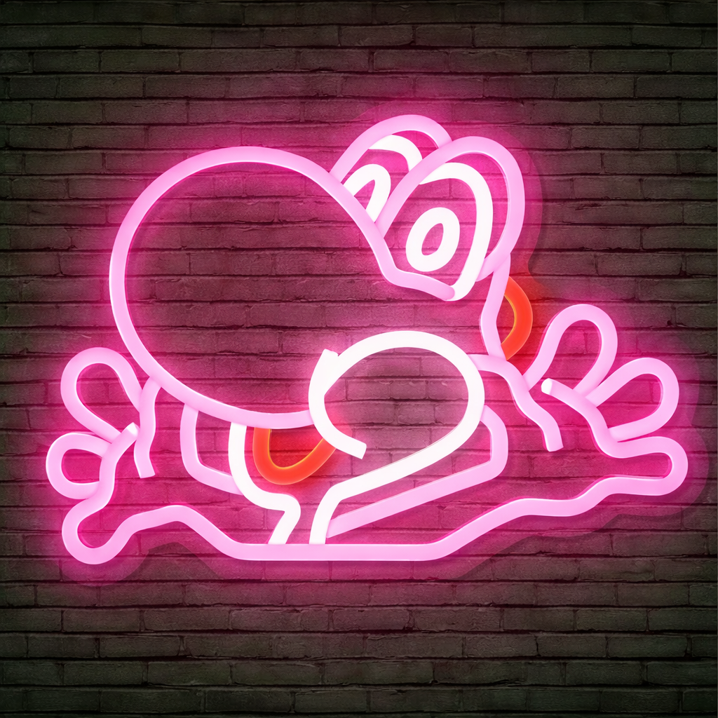 Frog Neon Sign Green LED Cartoon Wall Decor for Kids Room or Game Room