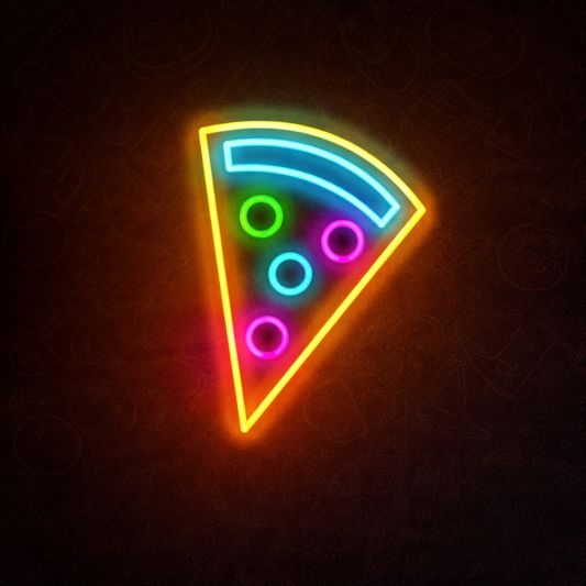 Pizza Slice LED Neon Sign for Pizzeria, Restaurant & Kitchen Wall Decor