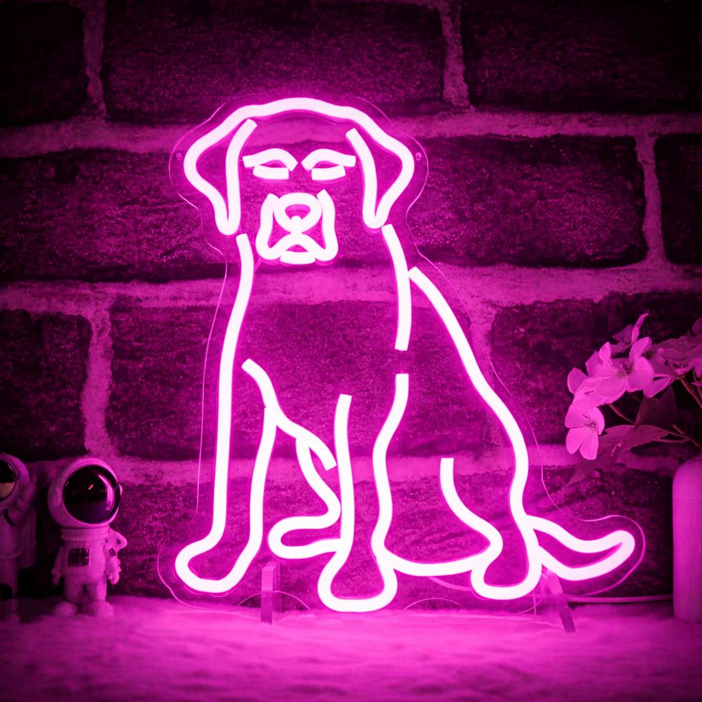 Dog LED Neon Sign — Aesthetic Night Light for Bedroom & Kids' Room Decor