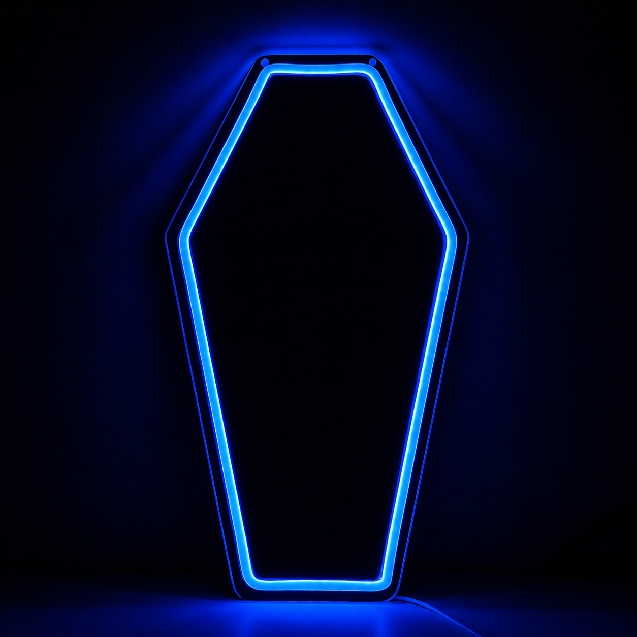 Halloween Coffin LED Neon Sign Gothic Coffin Neon Light Wall Decor for Horror Party Haunted House