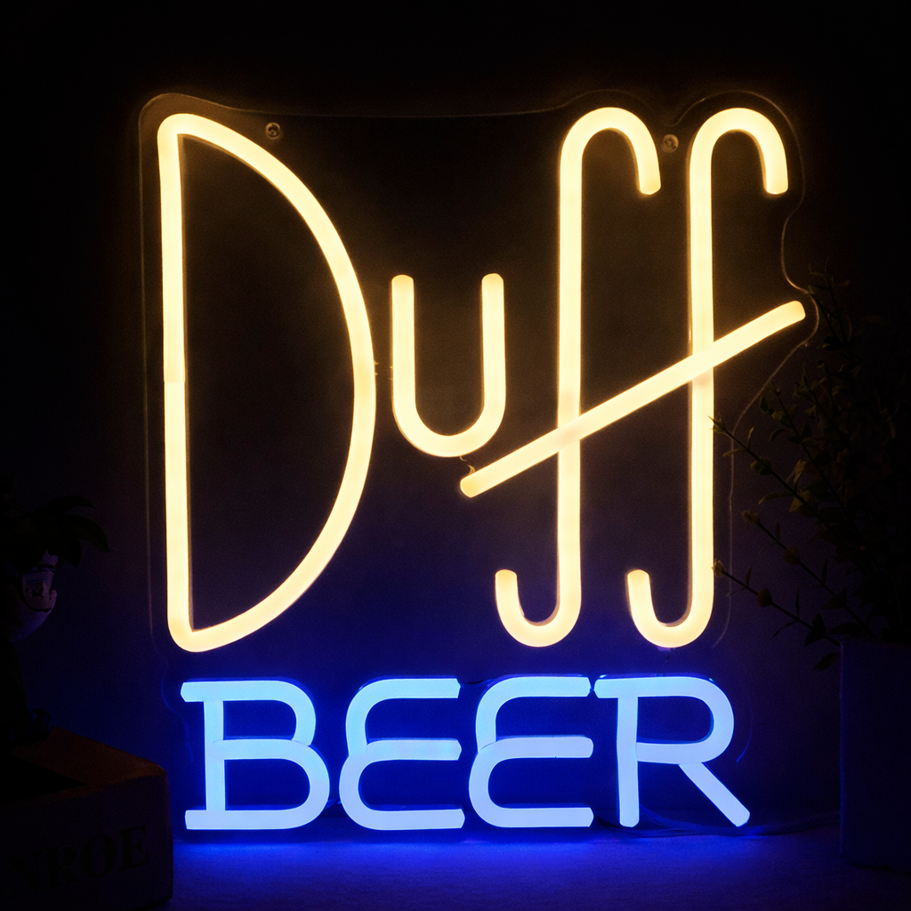 Duff Beer LED Neon Sign for Bar and Man Cave Decor