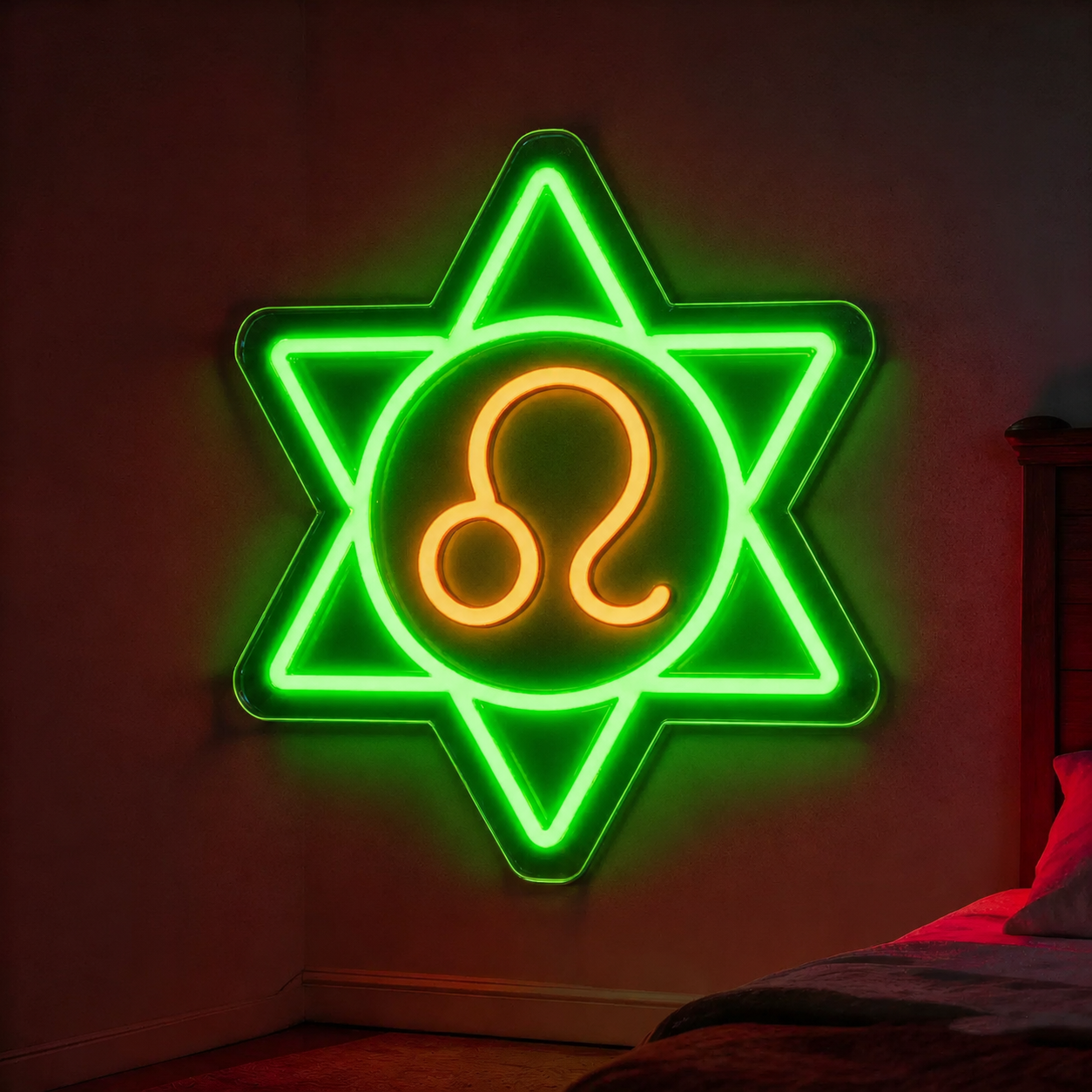 Leo Zodiac LED Neon Sign Astrology Horoscope Neon Light Wall Decor for Bedroom Gaming Room