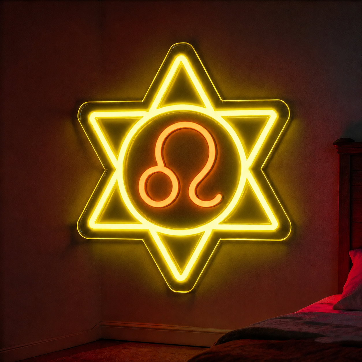 Leo Zodiac LED Neon Sign Astrology Horoscope Neon Light Wall Decor for Bedroom Gaming Room