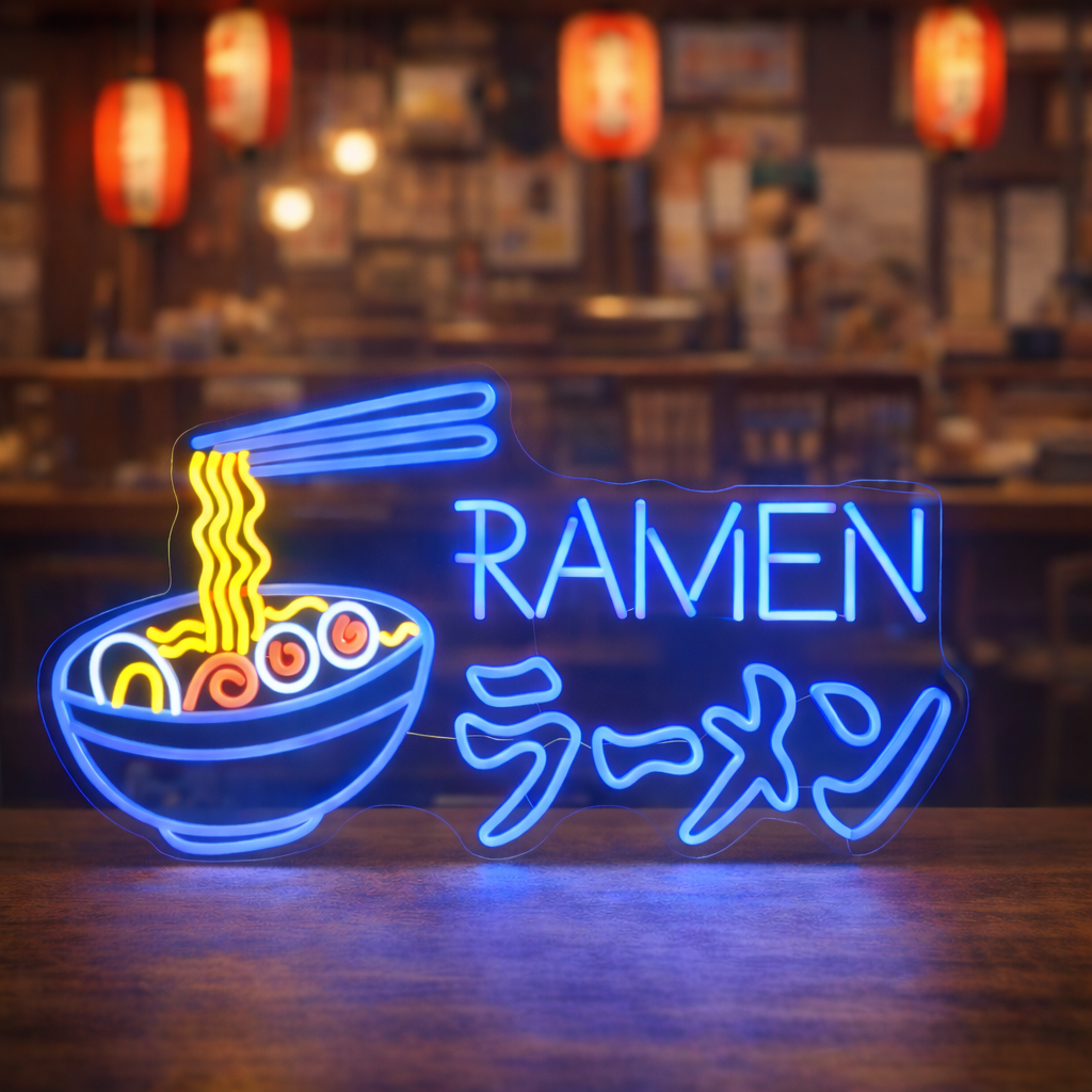 Ramen LED Neon Sign Japanese Ramen Neon Light for Restaurant Bar Wall Decor