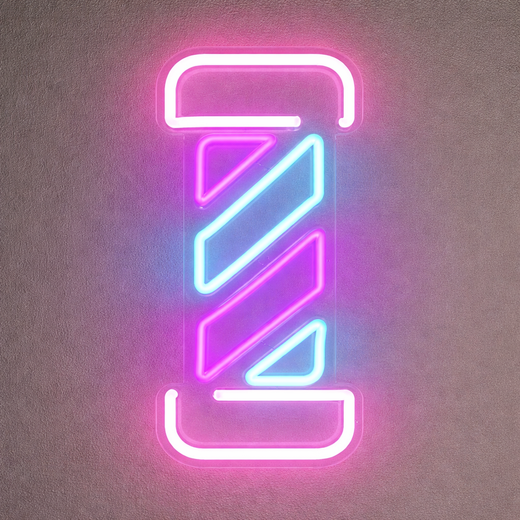 Barber Pole Neon Sign for Hair Salon Shop Wall Decor