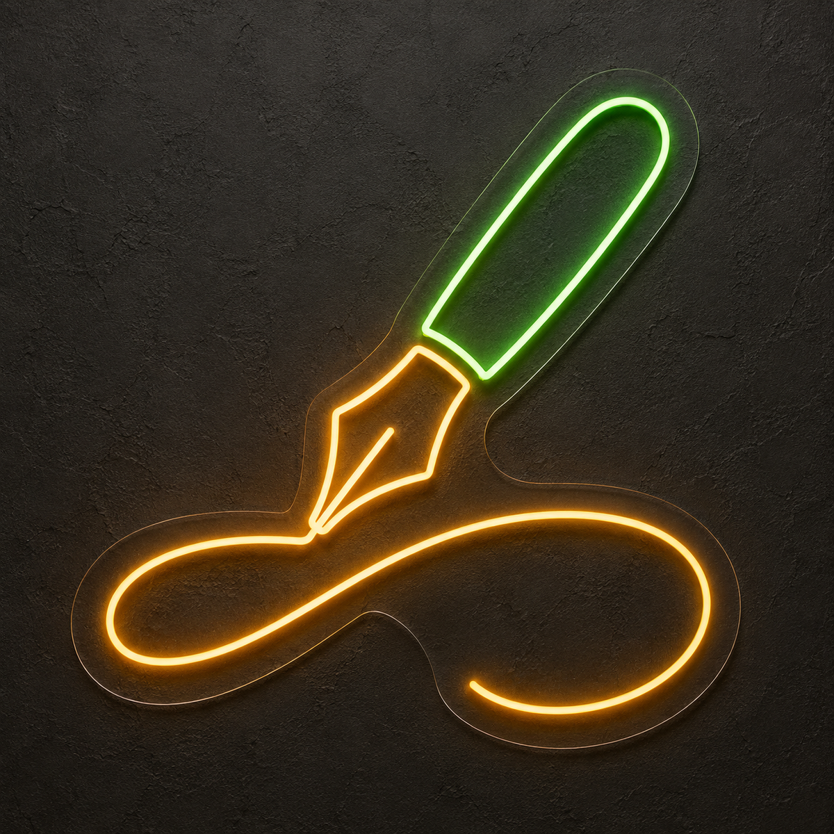 Calligraphy Pen and Flourish LED Neon Sign for Calligraphy Corners - design reference