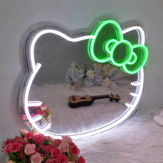 Pink & White Cloud LED Neon Sign for Bedroom & Dreamy Decor