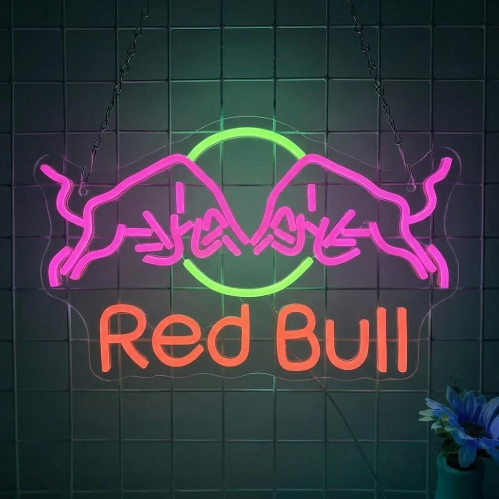 Energy Bulls Neon Sign for Bar Wall Decor Gym Club LED Neon Light