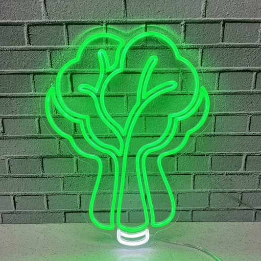 Broccoli LED Neon Sign Green Vegetable Neon Light for Kitchen Cafe Healthy Food Wall Decor