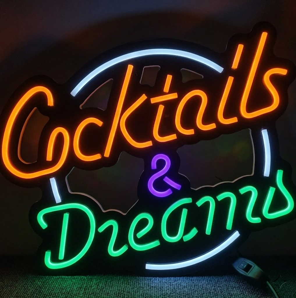 Cocktails & Dreams Neon Sign LED Wall Light for Bar, Lounge, Home Decor