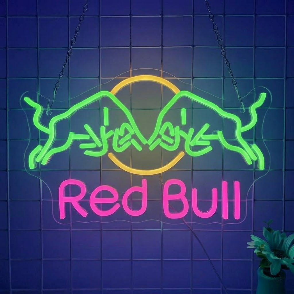 Energy Bulls Neon Sign for Bar Wall Decor Gym Club LED Neon Light