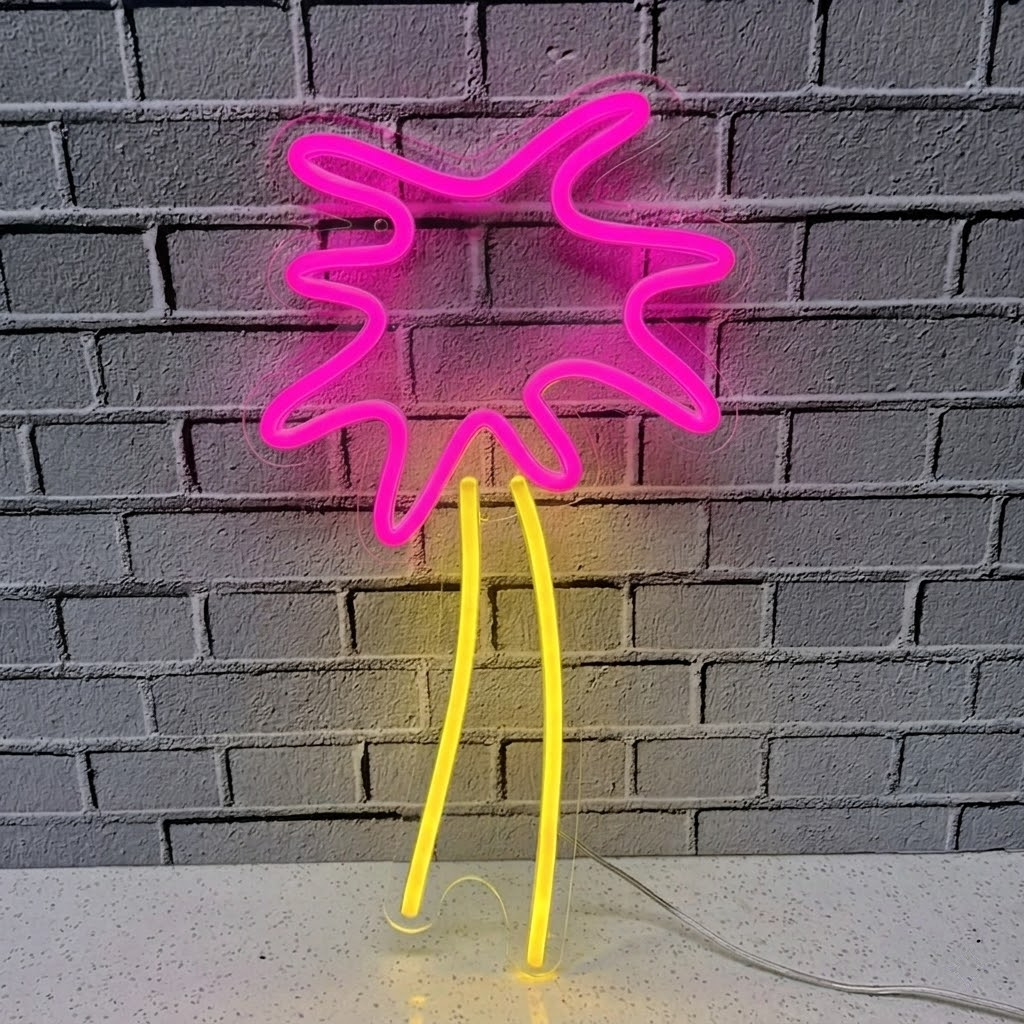 Palm Tree LED Neon Sign Tropical Tree Neon Light for Bedroom Bar Beach Wall Decor