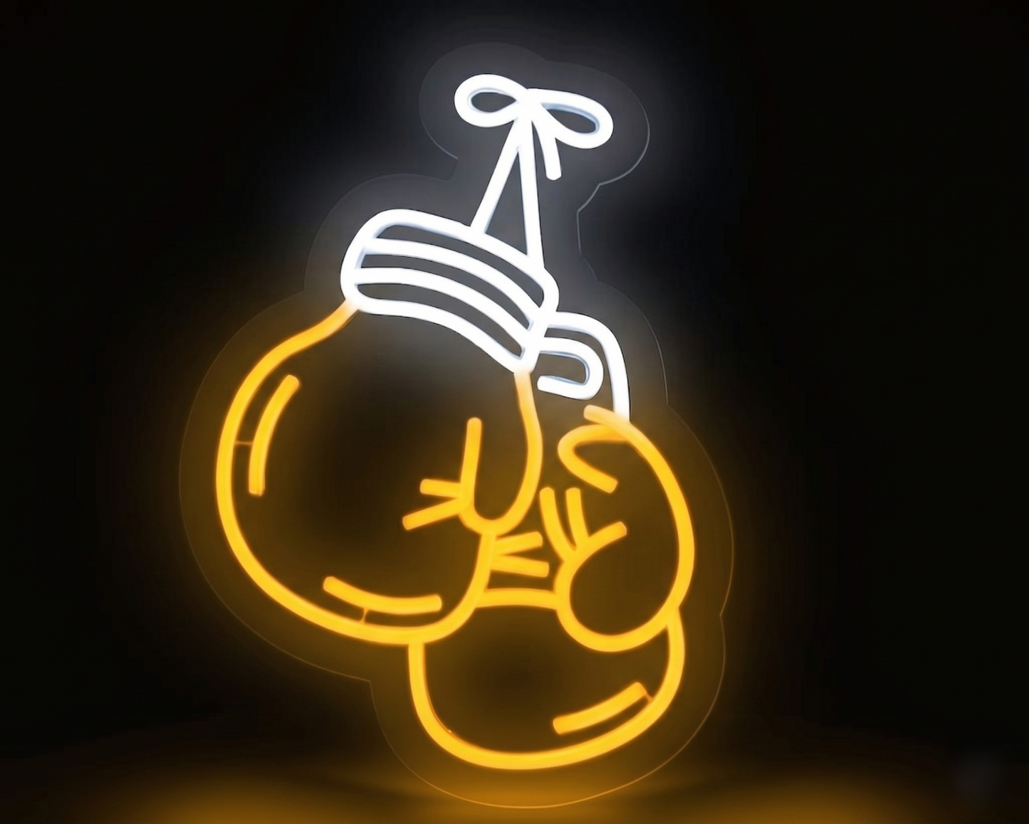 Boxing Gloves LED Neon Sign Red White Sports Neon Light Wall Decor for Gym Bedroom