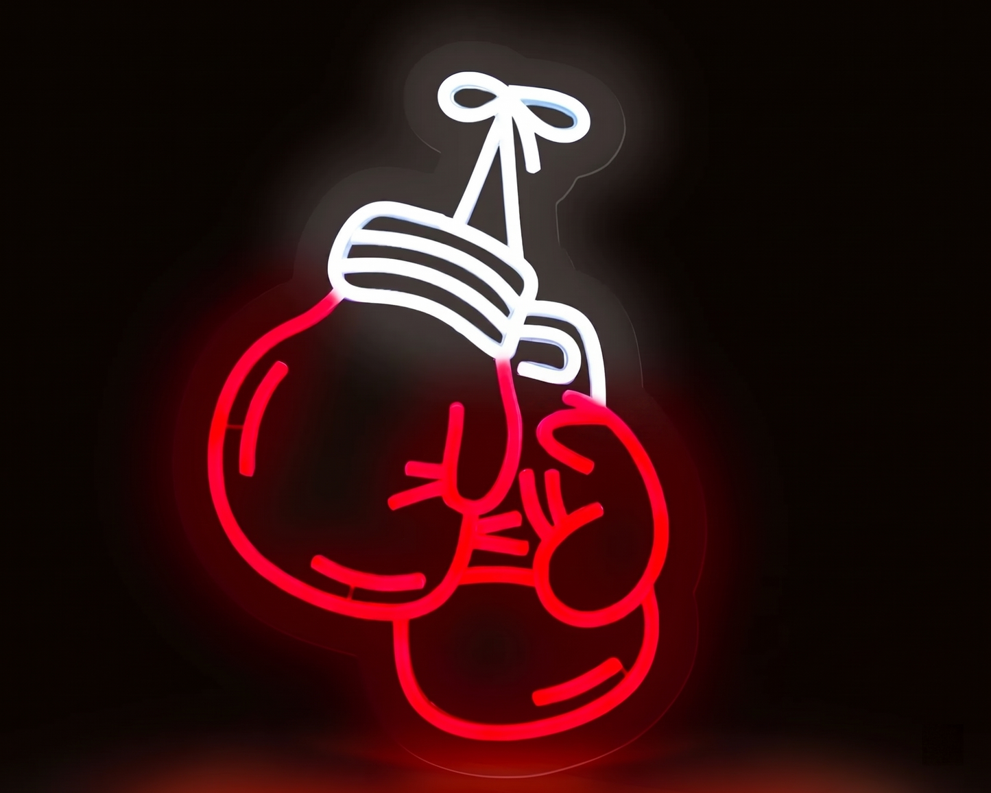 Boxing Gloves LED Neon Sign Red White Sports Neon Light Wall Decor for Gym Bedroom