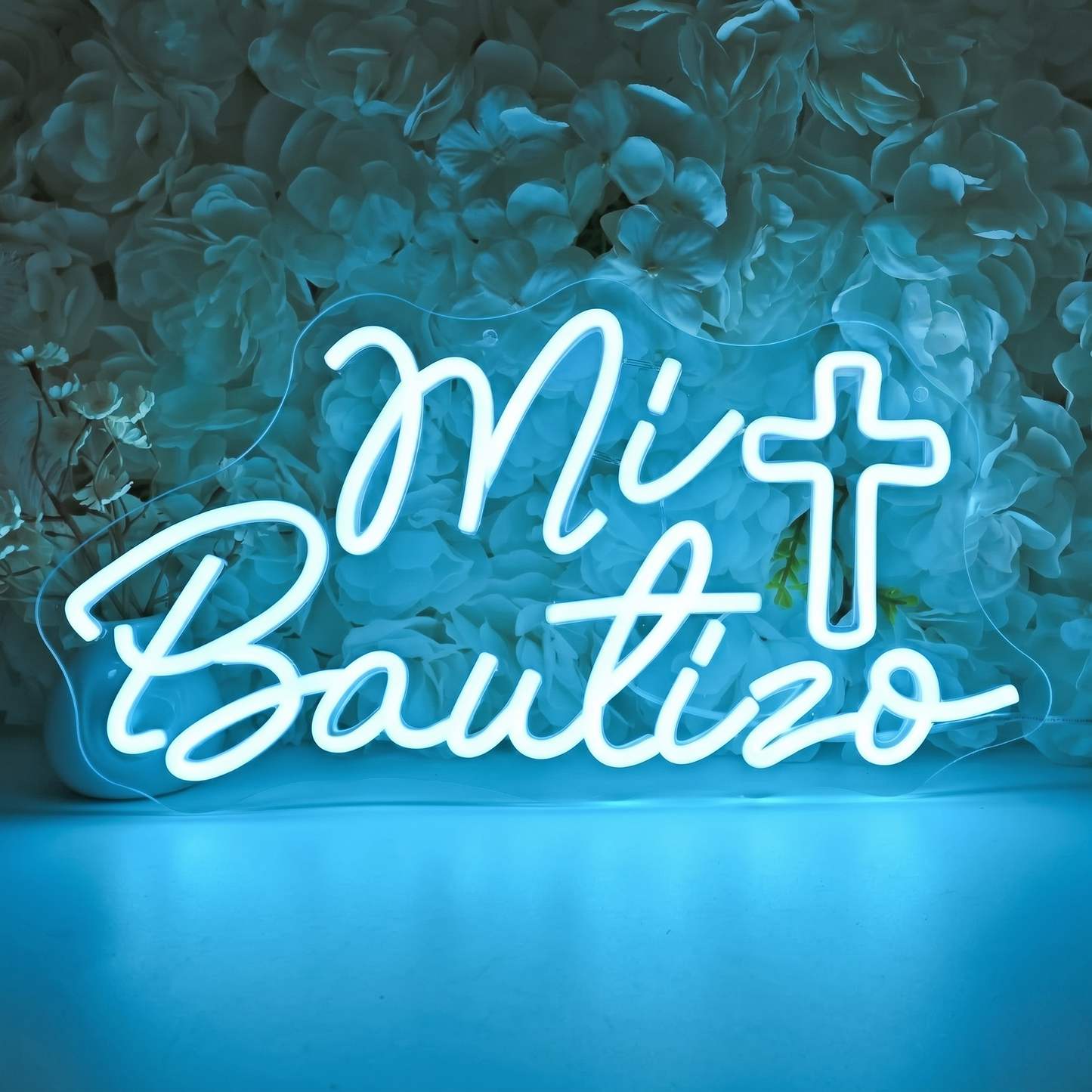Mi Bautizo LED Neon Sign for Baptism Christening Party Backdrop