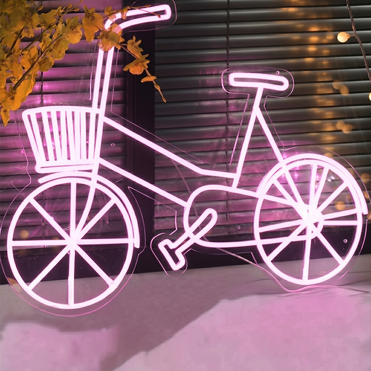 Bicycle LED Neon Sign Pink Bike Neon Light Wall Decor for Bedroom Cafe Shop