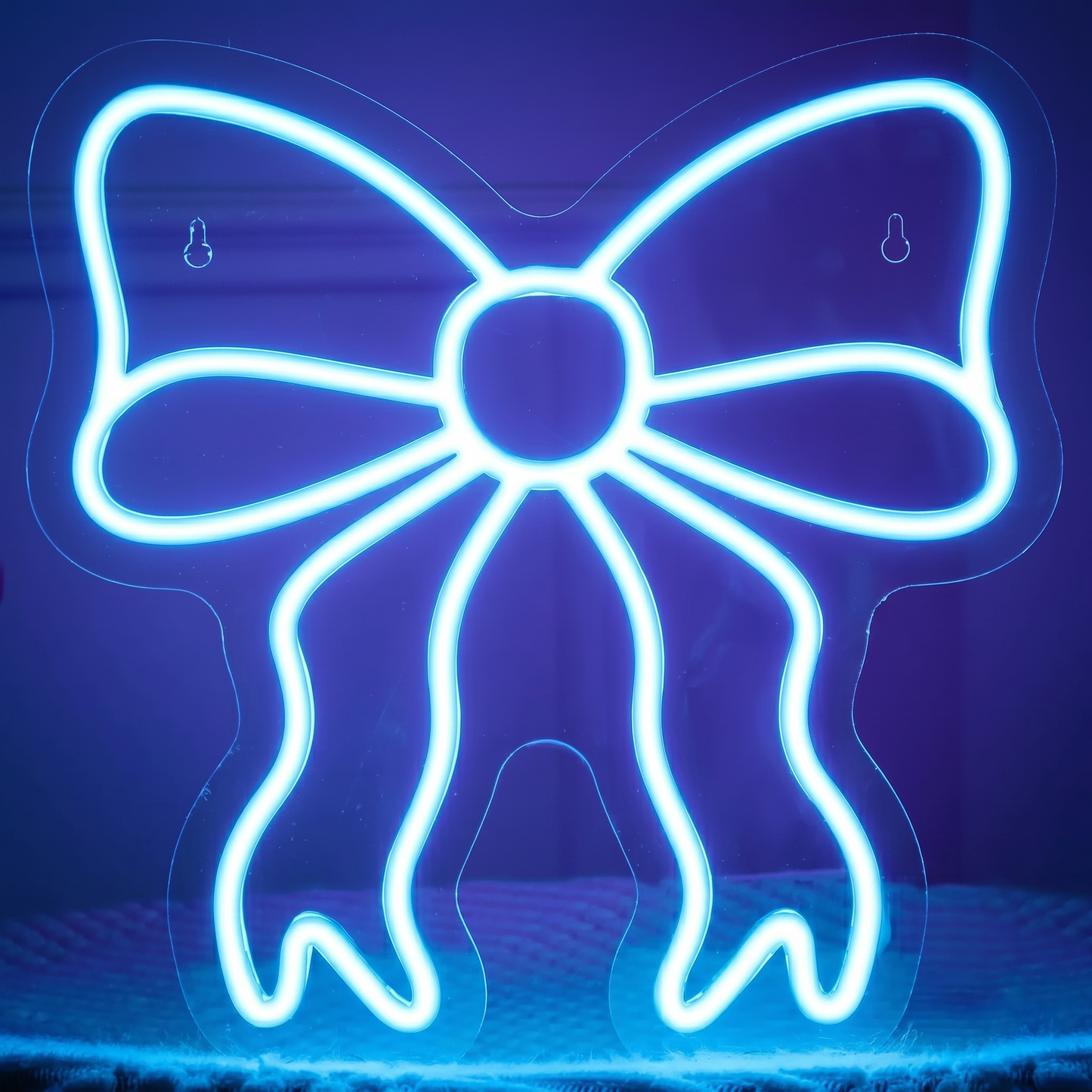 Bow LED Neon Sign Pink Ribbon Neon Light Wall Decor for Bedroom Party Nursery