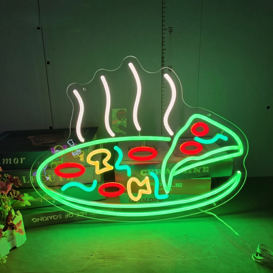 Taco LED Neon Sign Colorful Mexican Food Neon Light Wall Decor for Restaurant Cafe Kitchen