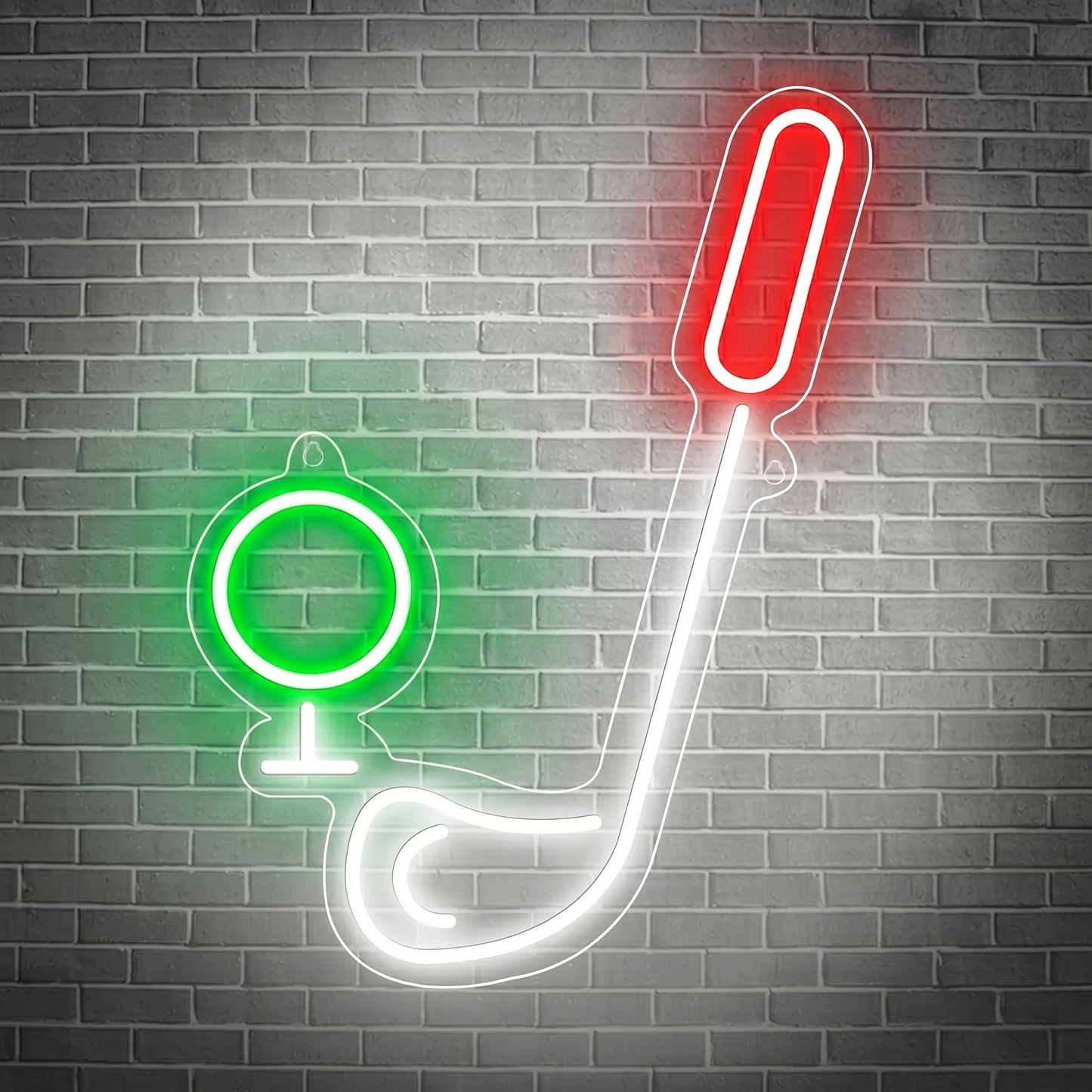 Hockey Stick LED Neon Sign Red Blue Sports Neon Light Wall Decor for Bedroom Gym