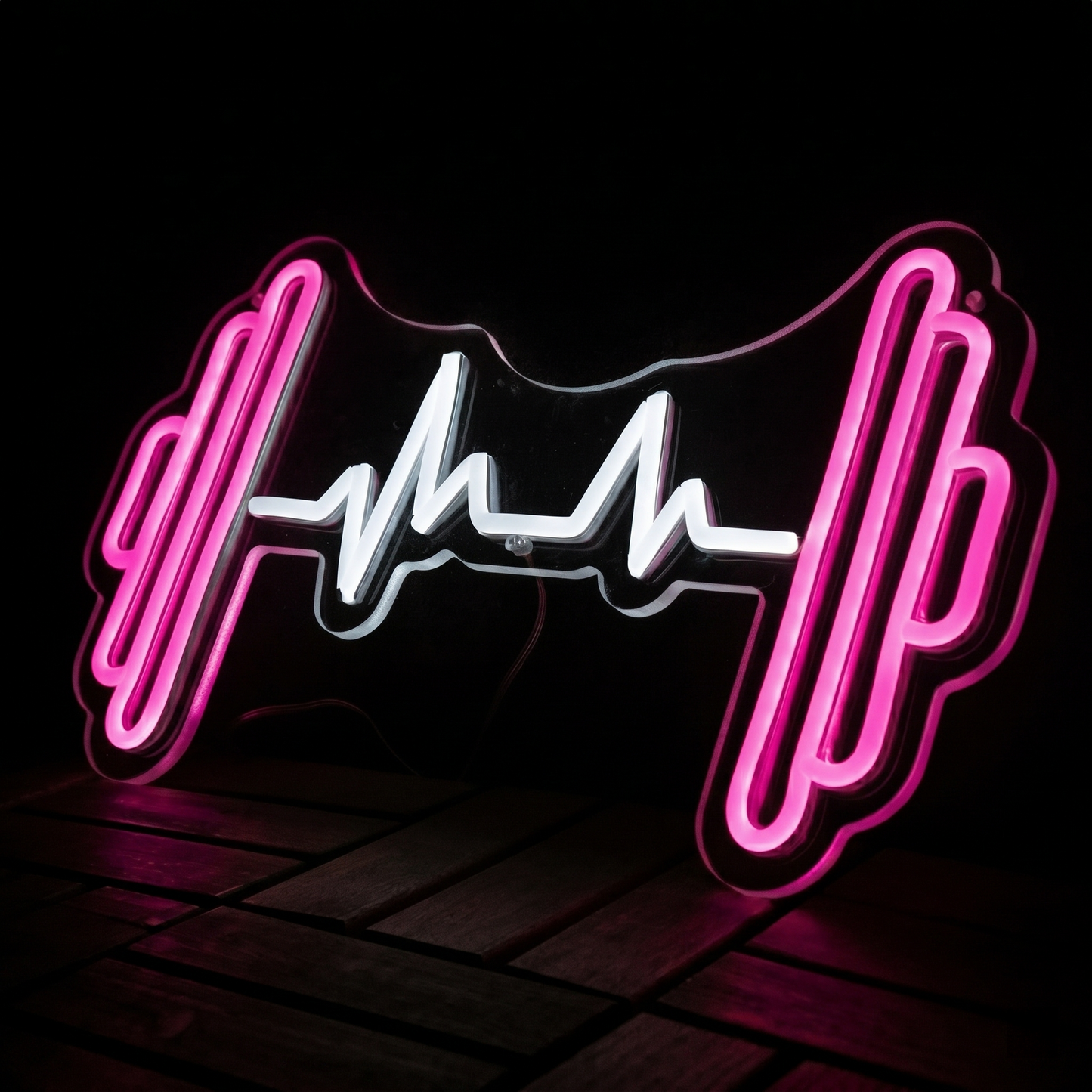 Barbell LED Neon Sign Blue White Fitness Neon Light Wall Decor for Gym Bedroom