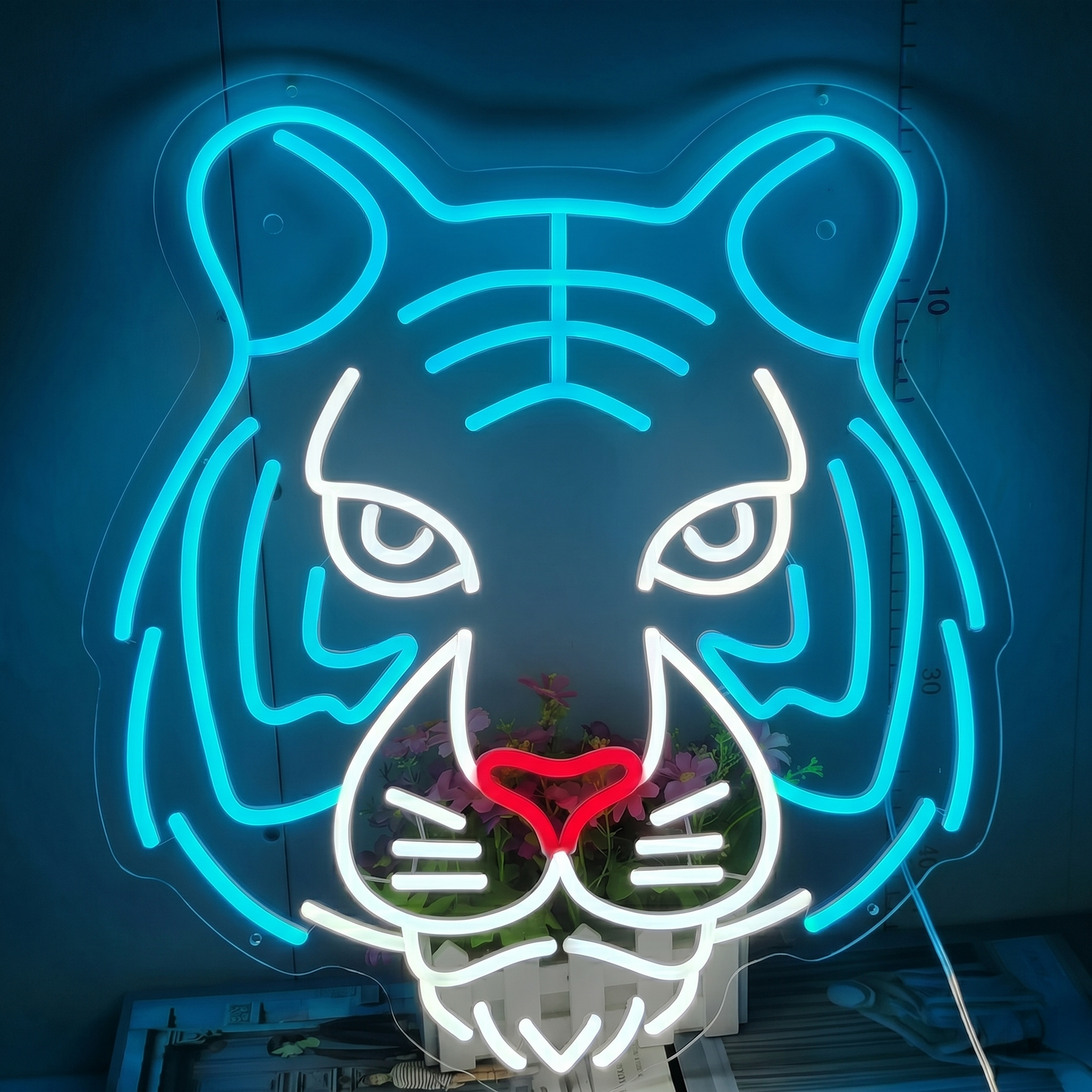 Tiger LED Neon Sign Orange White Animal Neon Light Wall Decor for Bedroom Game Room