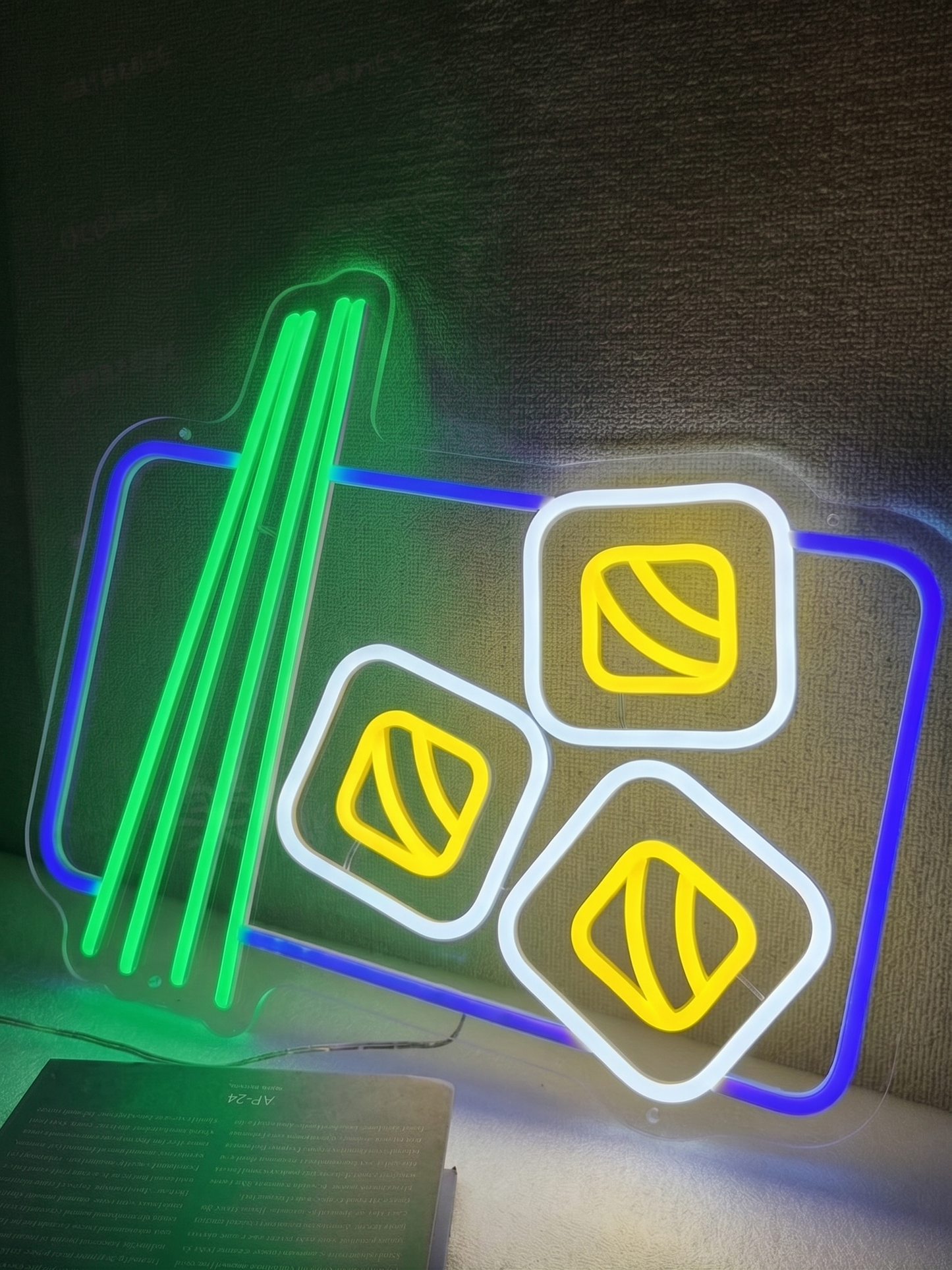 Sushi LED Neon Sign Red Blue Japanese Food Neon Light Wall Decor for Restaurant Cafe Kitchen