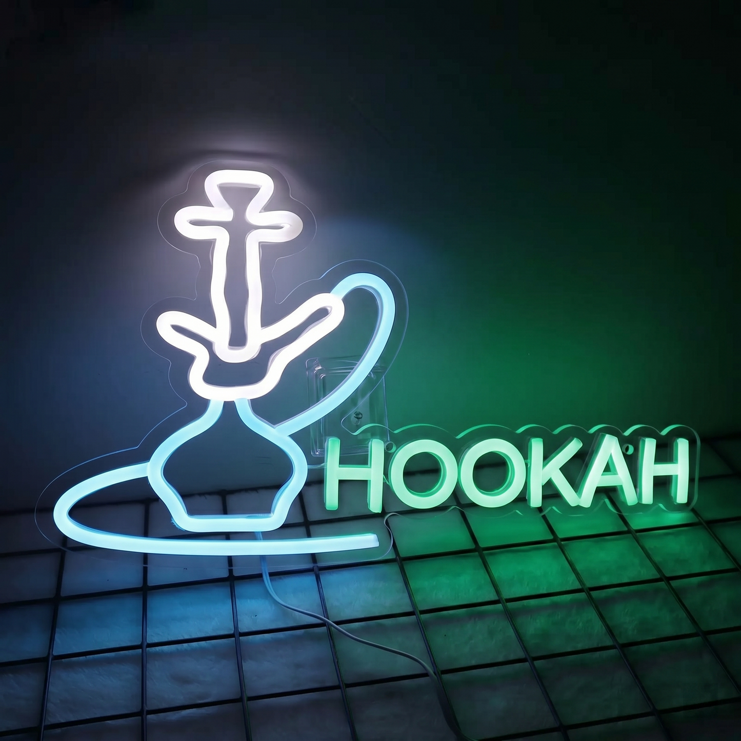 Hookah LED Neon Sign Red Blue Shisha Neon Light Wall Decor for Hookah Lounge Bar