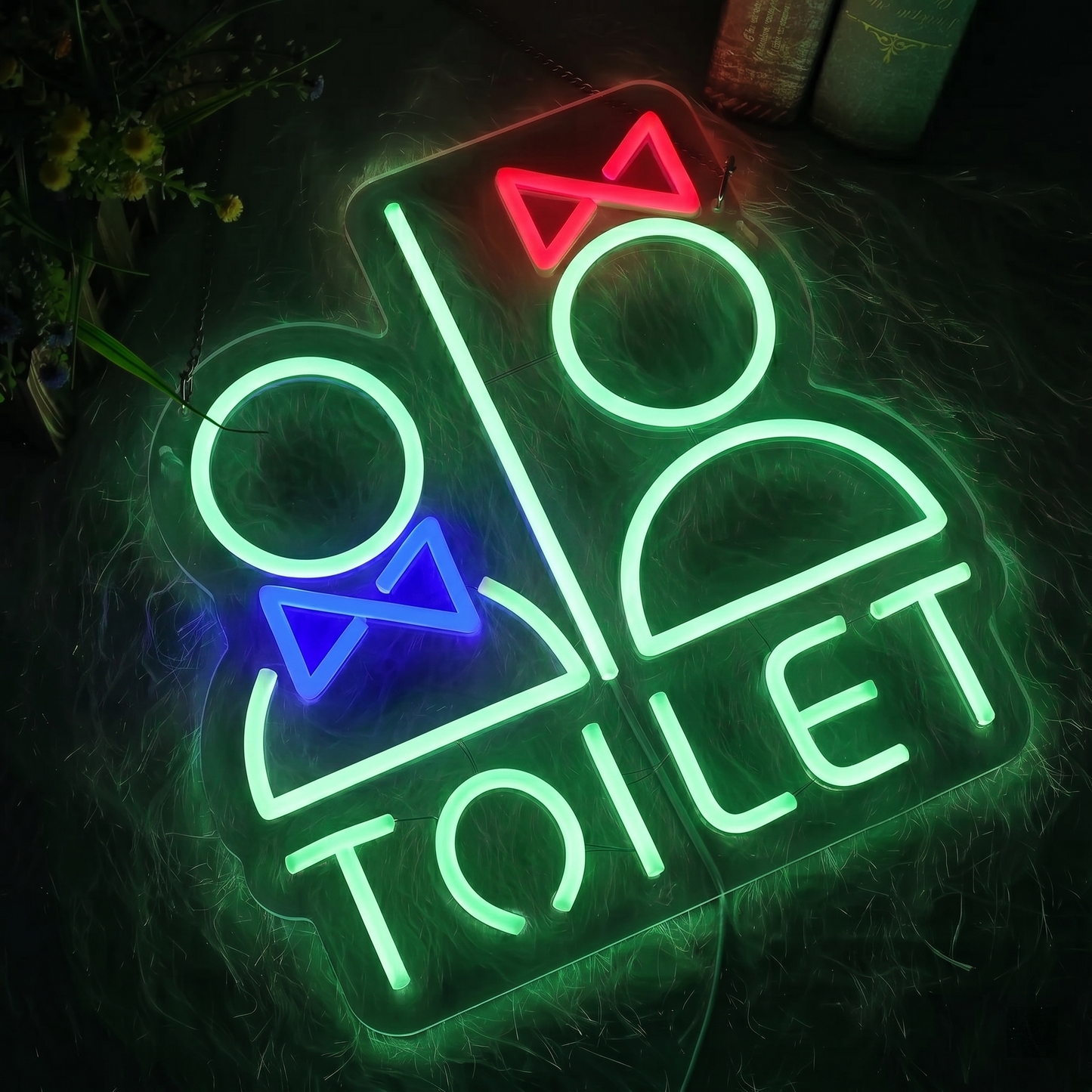 Toilet LED Neon Sign White Pink Blue Restroom Neon Light Wall Decor for Bathroom Bar