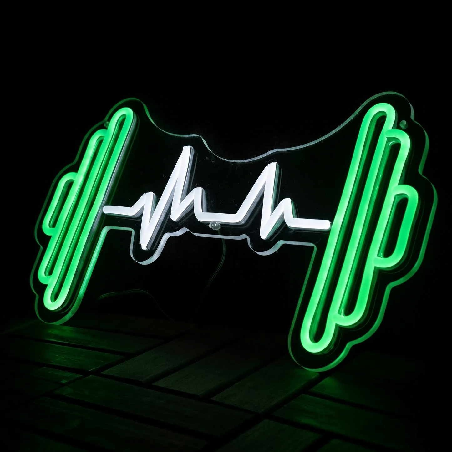 Barbell LED Neon Sign Blue White Fitness Neon Light Wall Decor for Gym Bedroom